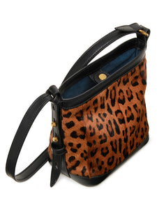 ODP Officina del Poggio Bucket Bag Leather Leopard