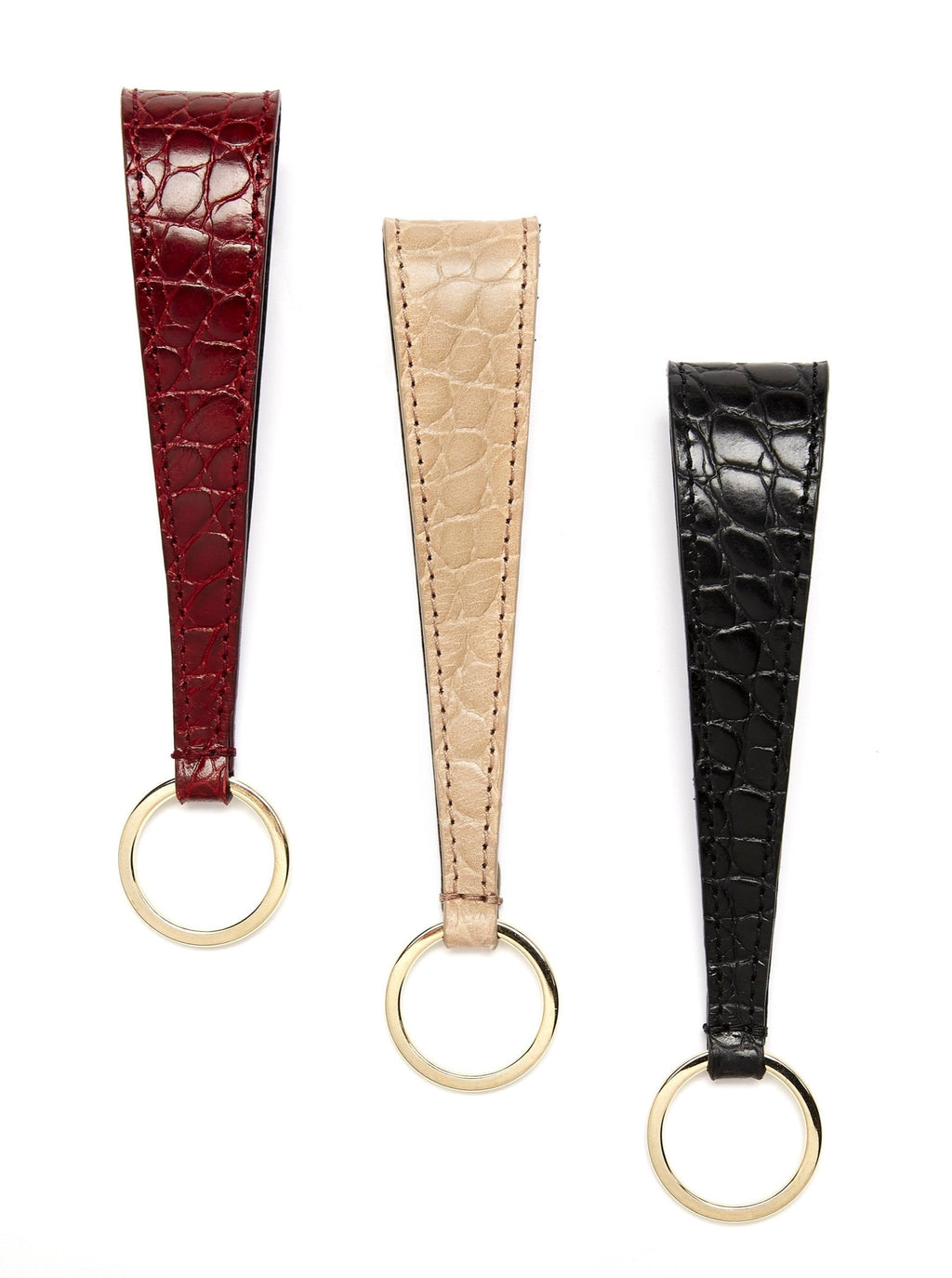 Wristlet Key Fob - Embossed Croc – Officina del Poggio